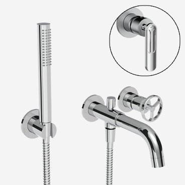 Wallmount tub filler with handshower Wallmount tub filler with handshower