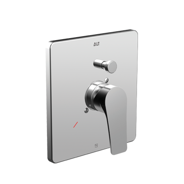 Via Dante trim set for pressure balance valve with diverter